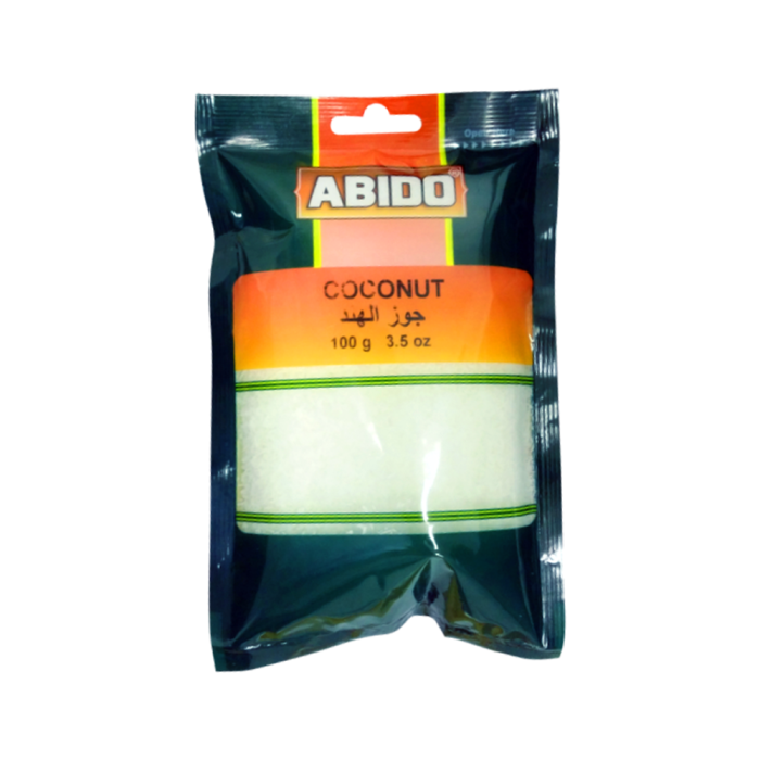 Abido Shredded Coconut 100g | Mona Farms Abido Shredded Coconut 100g | Mona Farms